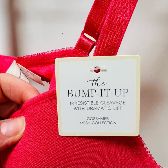 NWT On Gossamer Mesh Bump-It-Up Bra Size 34A Tulipink - Picture 10 of 13